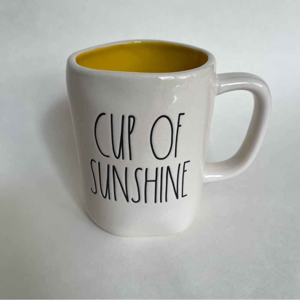 Rae Dunn “Cup of Sunshine” mug yellow inside Artisan Collection by Magenta